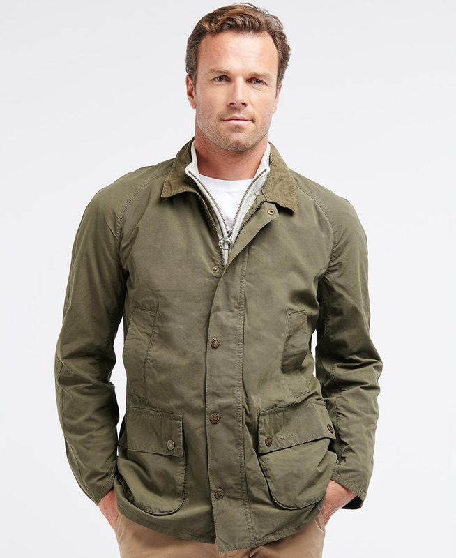 Barbour Ashby Casual Jassen Heren Olijfgroen | 129048-OKN