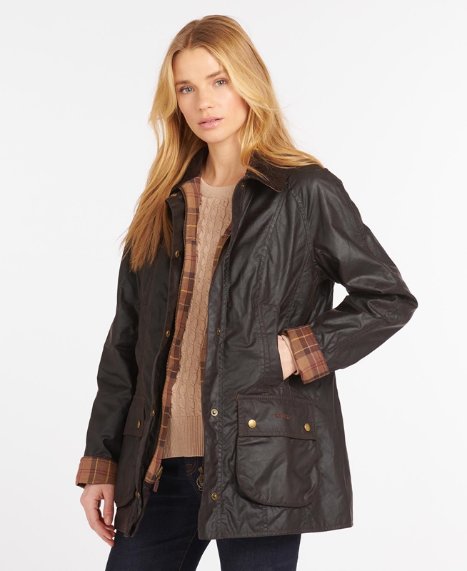 Barbour Beadnell® Waxed Jas Dames Bruin | 037952-XPD