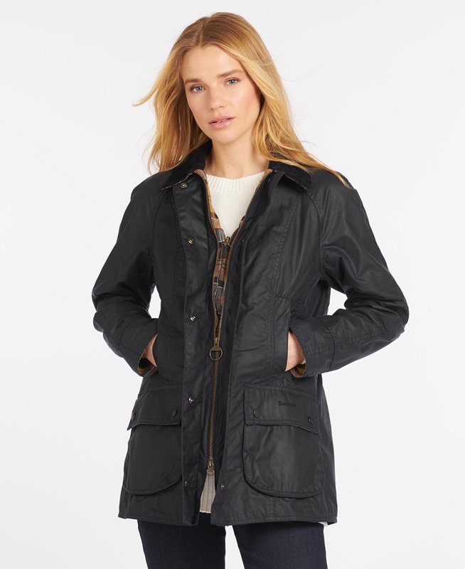 Barbour Beadnell® Waxed Jas Dames Donkerblauw | 769143-FNH