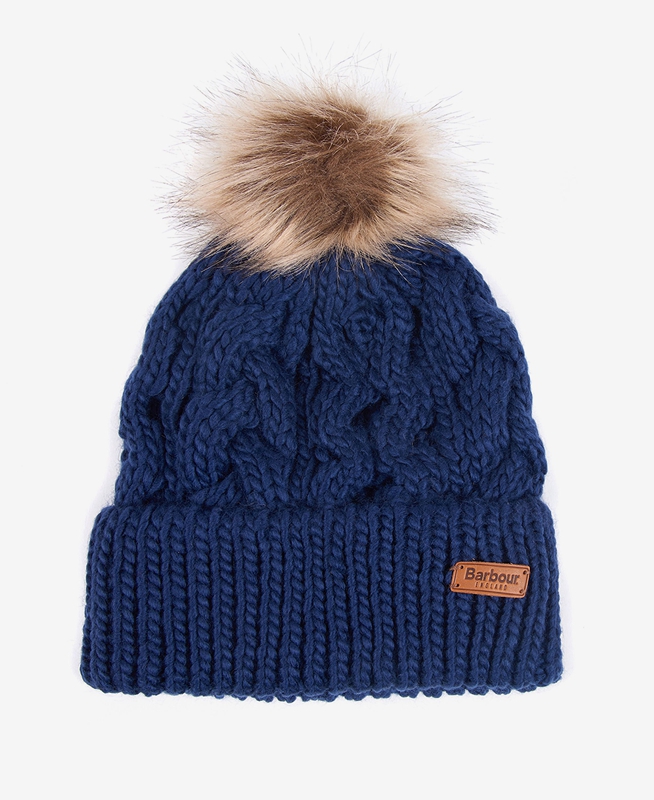 Barbour Beanie Penshaw Cable Hoeden Dames Blauw | 579204-AWY