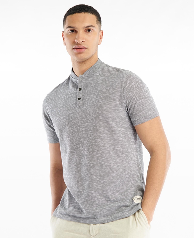 Barbour Belgrave Sport Neck T-shirts Heren Grijs | 264715-GXJ