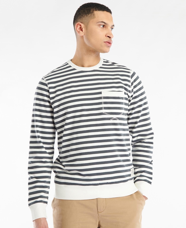 Barbour Durnage Crew Sweatshirts Heren Gekleurd | 704198-VUY