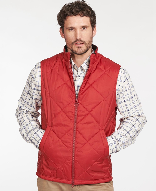 Barbour Finn Gilet Heren Rood | 024371-QGR