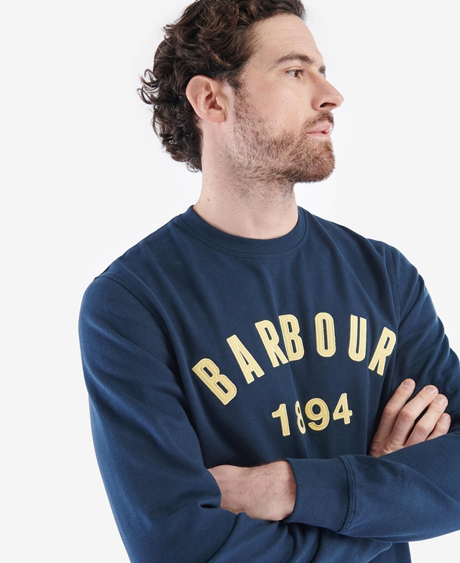 Barbour John Crew Sweatshirts Heren Donkerblauw | 795416-IXK