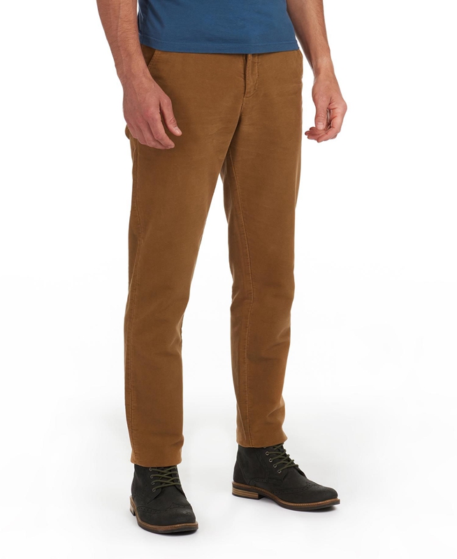 Barbour Neuston Moleskin Trousers Broek Heren Beige | 193580-VZL