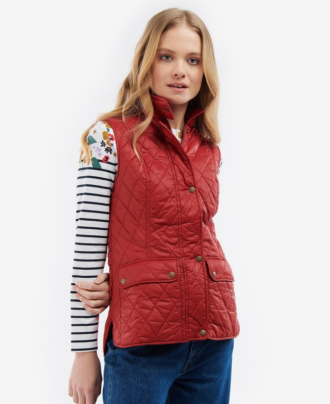 Barbour Otterburn Gilet Dames Rood | 876349-AMU