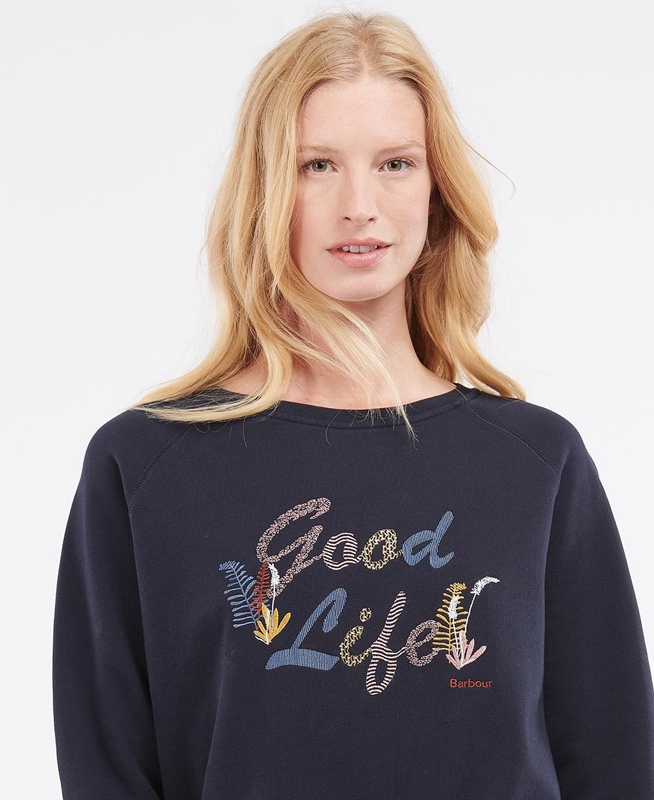 Barbour Rockcliffe Sweatshirts Dames Donkerblauw | 967128-KTA