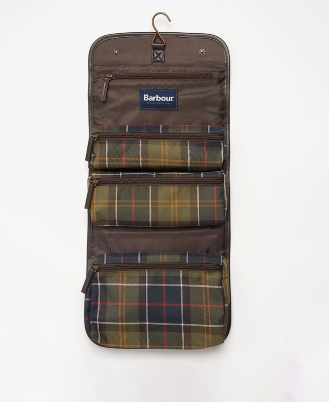 Barbour Tartan Hanging Washbag Tassen Heren Gekleurd | 826713-COS