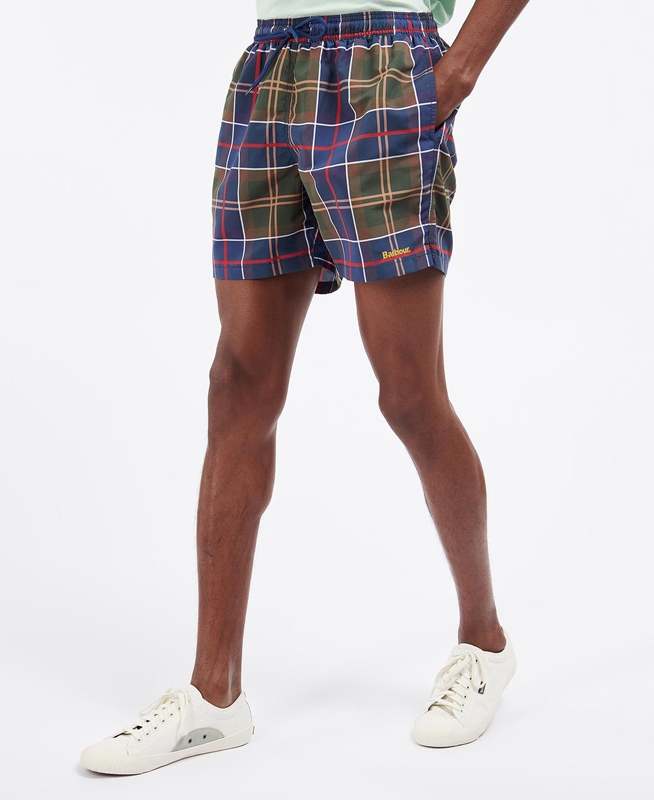 Barbour Tartan Swim Broek Heren Rood | 807235-BLD