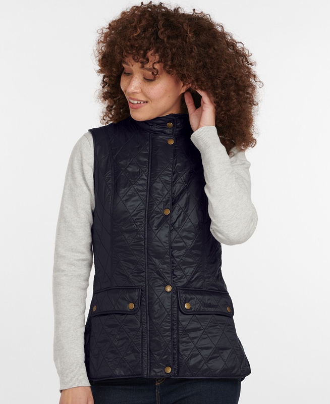 Barbour Weste Wray Gilet Dames Zwart | 251390-VEB