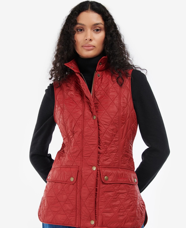 Barbour Wray Gilet Dames Rood | 876205-XCO