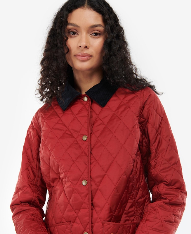 Barbour Annandale Gewatteerde Jas Dames Rood | 216703-HNC