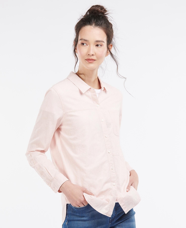 Barbour Beachfront Overhemd Dames Roze | 249037-ATZ