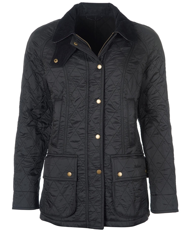 Barbour Beadnell Polarquilt Gewatteerde Jas Dames Zwart | 213485-VWM