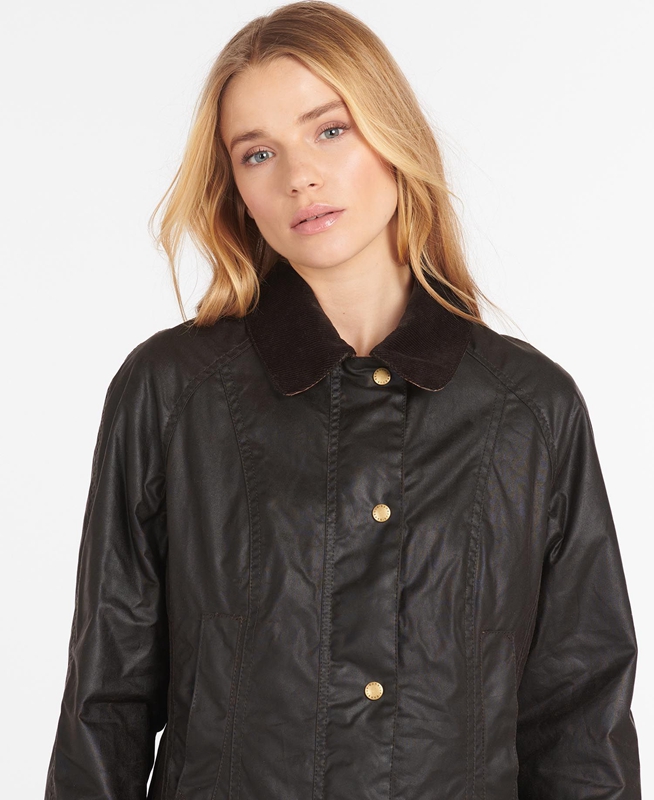 Barbour Beadnell® Waxed Jas Dames Bruin | 037952-XPD