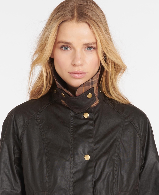 Barbour Beadnell® Waxed Jas Dames Bruin | 037952-XPD