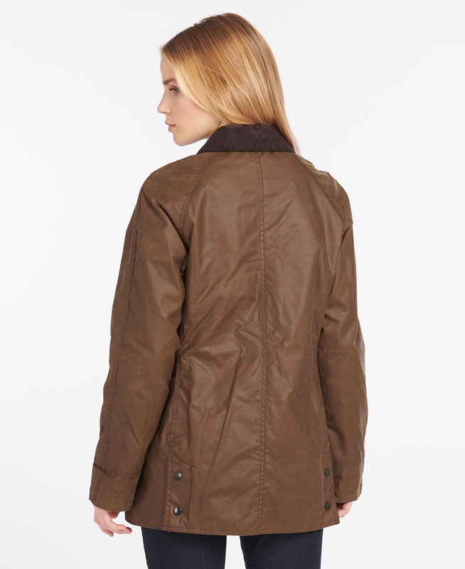 Barbour Beadnell® Waxed Jas Dames Bruin | 601279-KMR