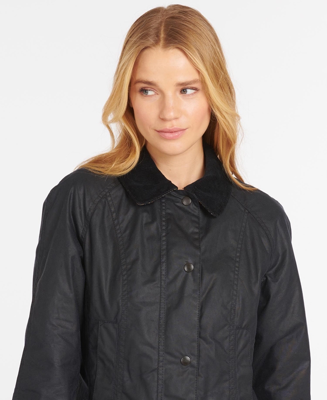 Barbour Beadnell® Waxed Jas Dames Donkerblauw | 769143-FNH