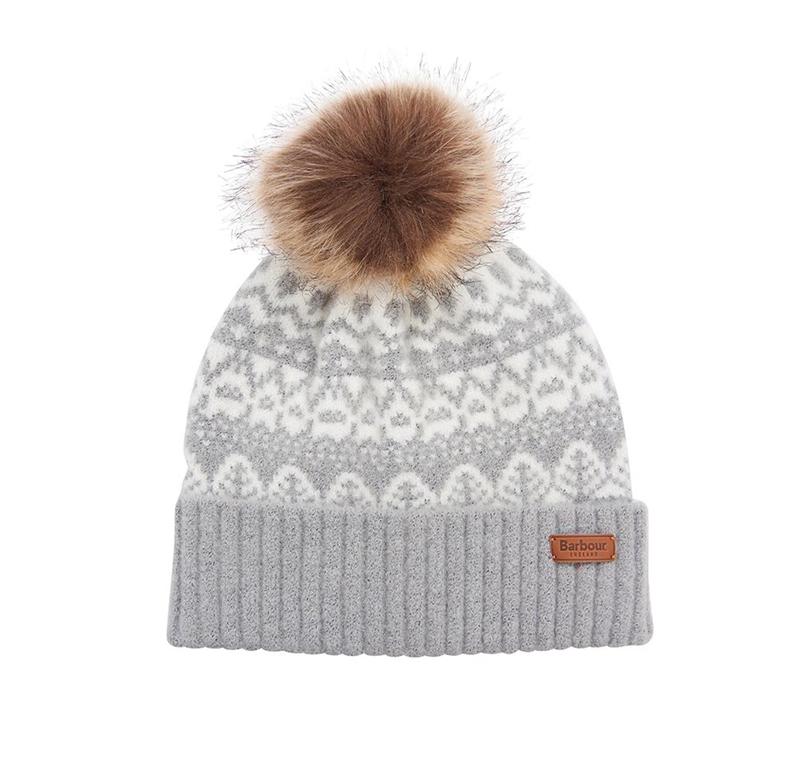 Barbour Beanie Alpine Fair Isle Pom Hoeden Dames Grijs | 041823-BIL