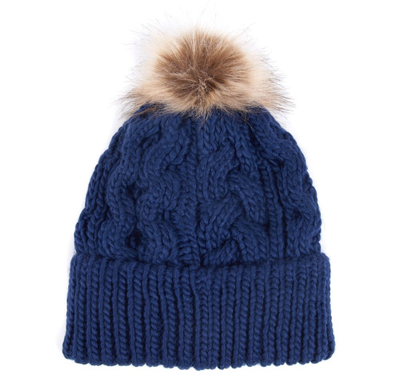 Barbour Beanie Penshaw Cable Hoeden Dames Blauw | 579204-AWY