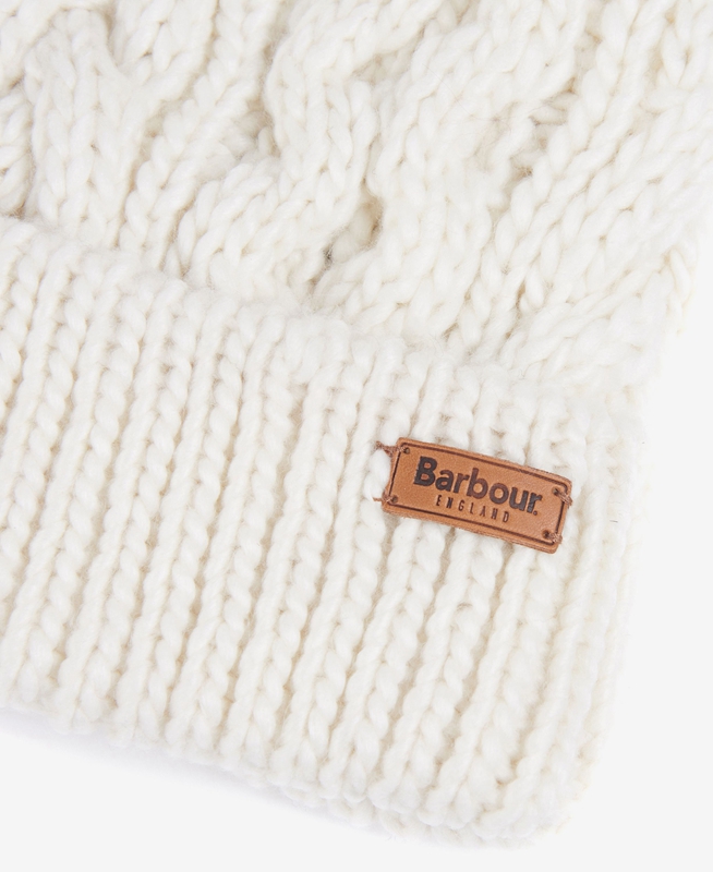 Barbour Beanie Penshaw Cable Hoeden Dames Wit | 684539-IPH