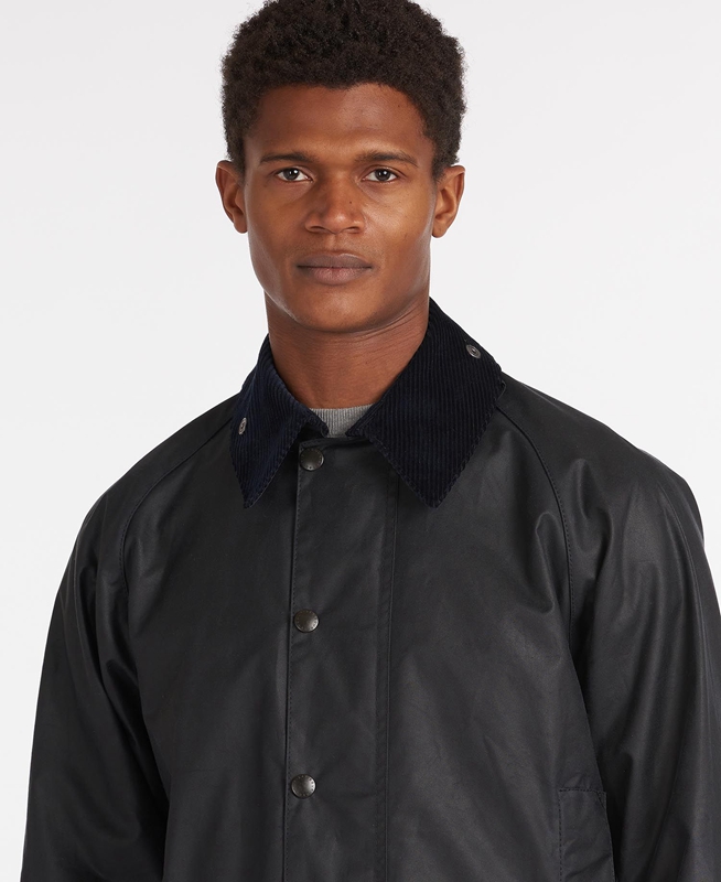 Barbour Beaufort® Waxed Jas Heren Zwart | 896510-ZMG