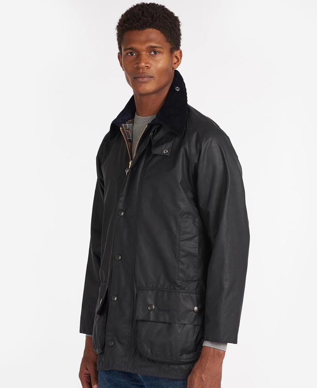 Barbour Beaufort® Waxed Jas Heren Zwart | 896510-ZMG