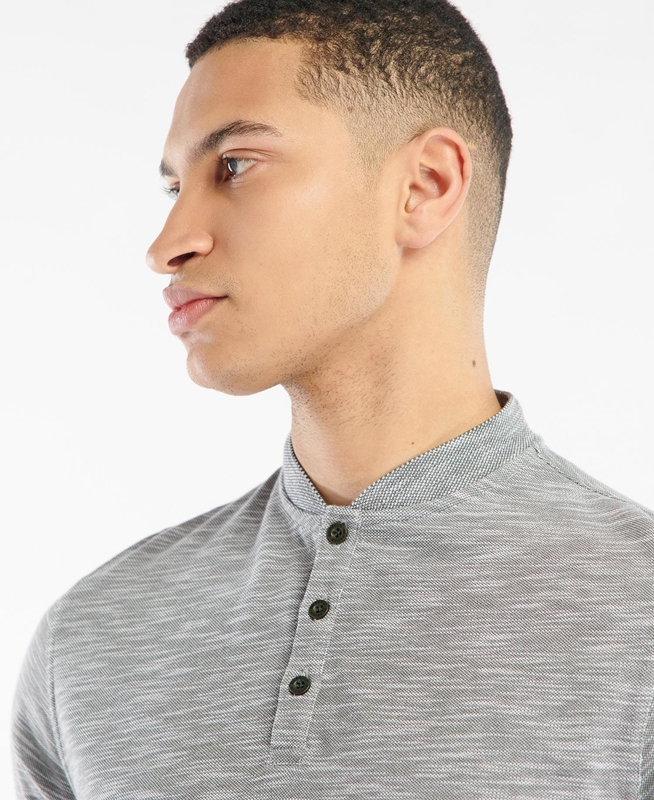 Barbour Belgrave Sport Neck T-shirts Heren Grijs | 264715-GXJ