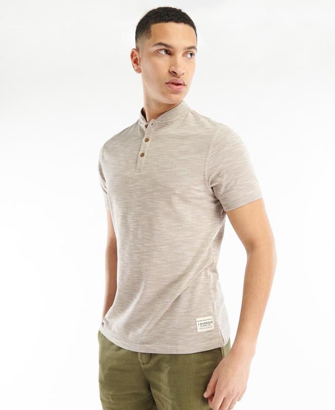 Barbour Belgrave Sport Neck T-shirts Heren Grijs | 814367-VYC