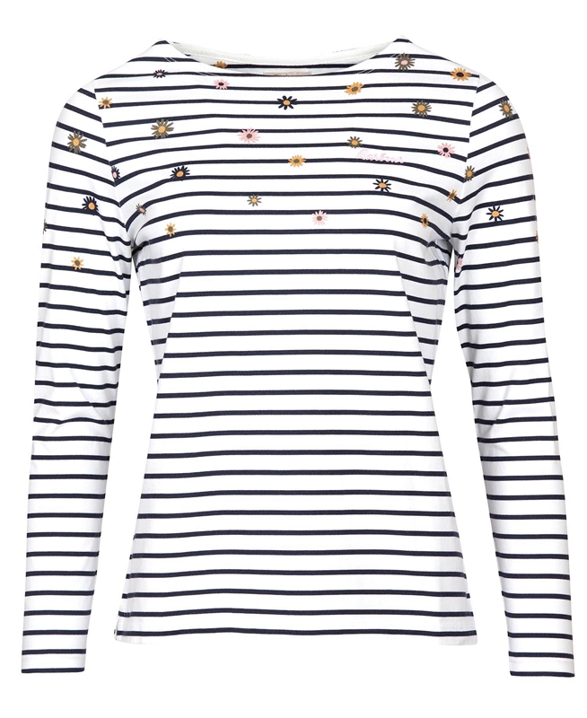 Barbour Bradley Print Top T-shirts Dames Gekleurd | 416923-HVJ