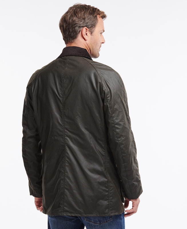 Barbour Bristol Waxed Jas Heren Olijfgroen | 526089-TOH