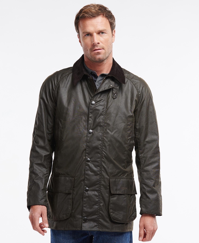 Barbour Bristol Waxed Jas Heren Olijfgroen | 526089-TOH