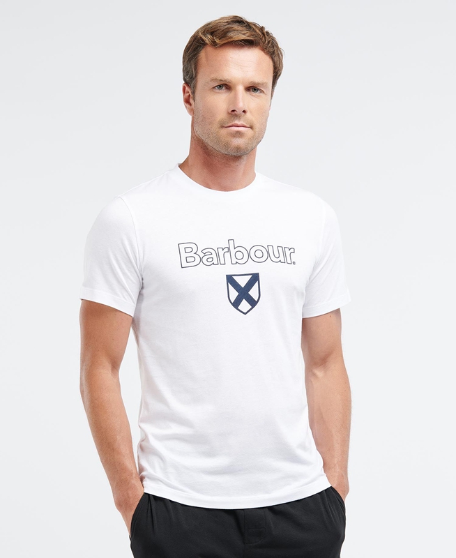 Barbour Cameron T-shirts Heren Wit | 765493-WFY