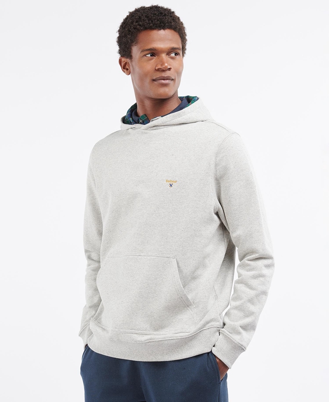 Barbour Campus Hoodie Sweatshirts Heren Grijs | 417839-JFA