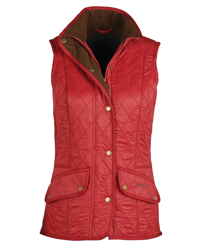 Barbour Cavalry Gilet Dames Rood | 230875-TPA