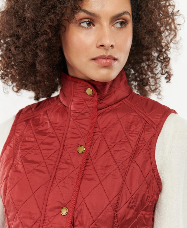 Barbour Cavalry Gilet Dames Rood | 230875-TPA