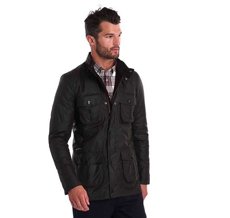 Barbour Corbridge Waxed Jas Heren Olijfgroen | 827541-KLA