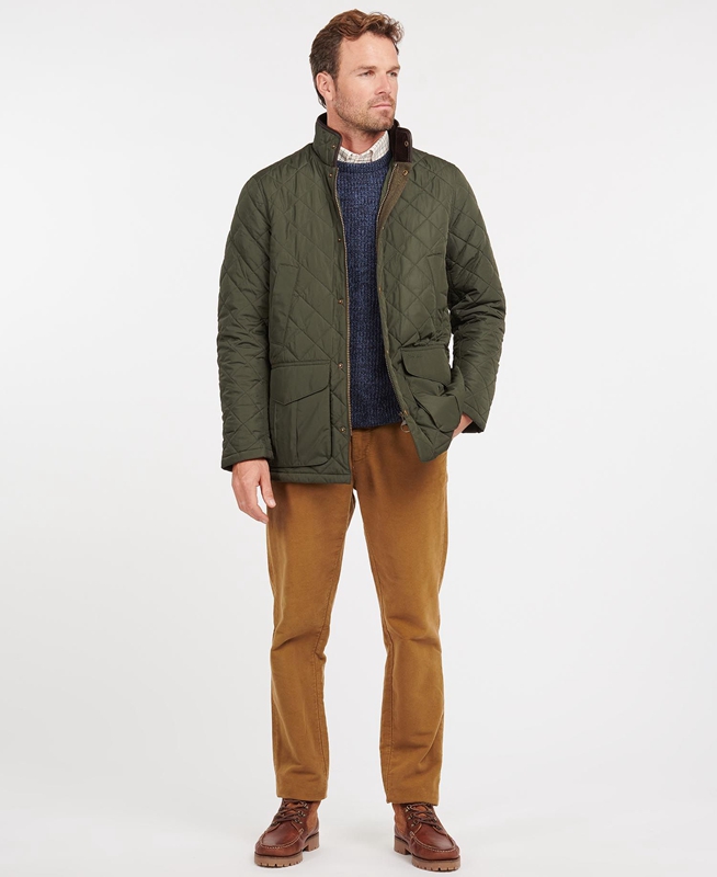 Barbour Devon Gewatteerde Jas Heren Groen | 218043-FTQ