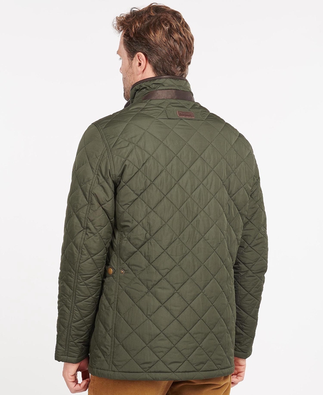 Barbour Devon Gewatteerde Jas Heren Groen | 218043-FTQ