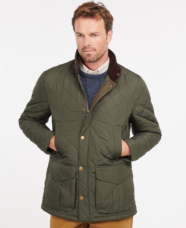 Barbour Devon Gewatteerde Jas Heren Groen | 218043-FTQ