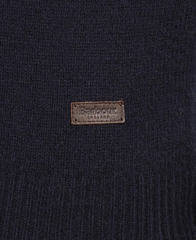 Barbour Essential Patch Half Zip Truien Heren Donkerblauw | 096782-DEC