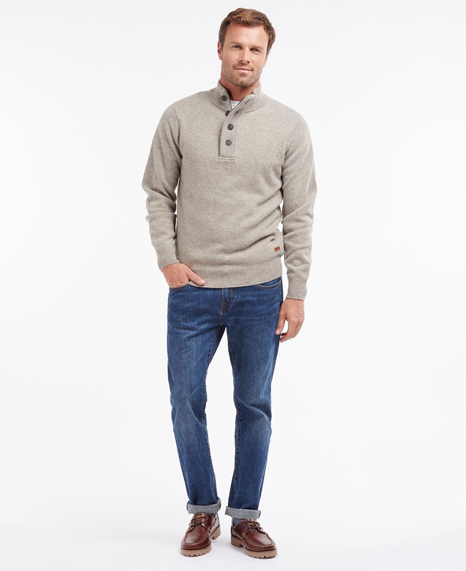 Barbour Essential Patch Half Zip Truien Heren Grijs | 108729-FKE