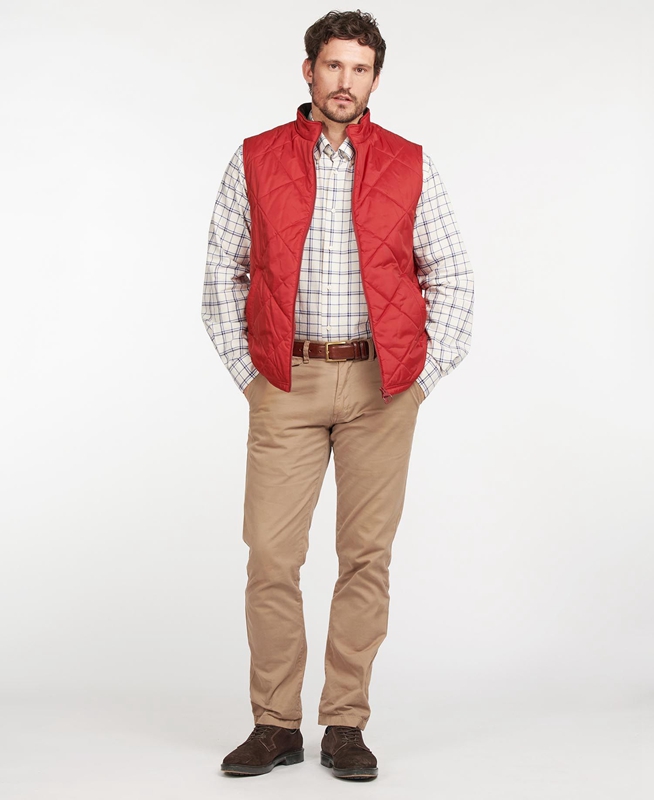 Barbour Finn Gilet Heren Rood | 024371-QGR