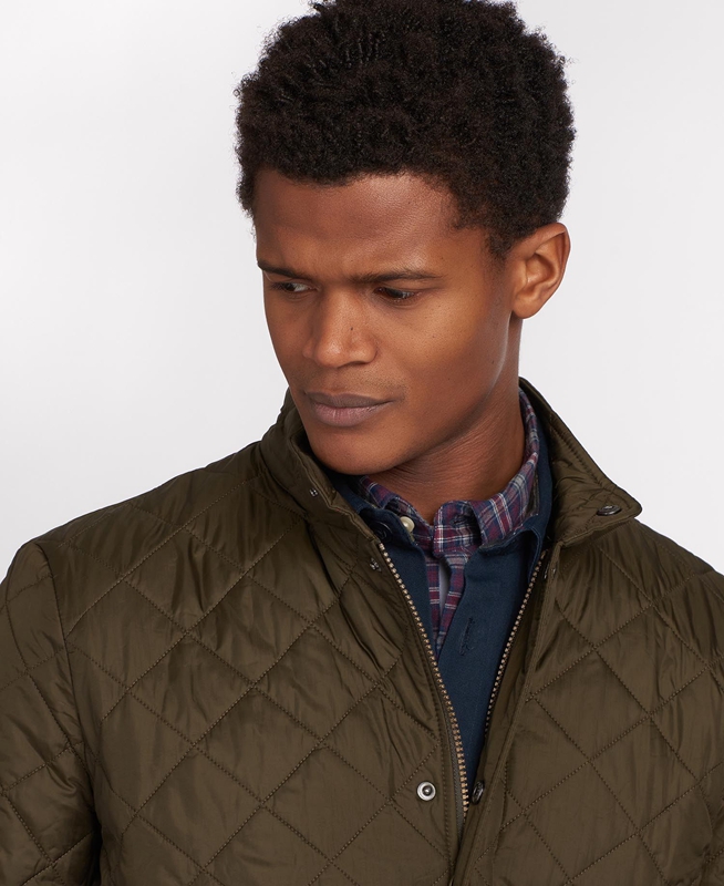 Barbour Flyweight Chelsea Gewatteerde Jas Heren Olijfgroen | 135709-GKT