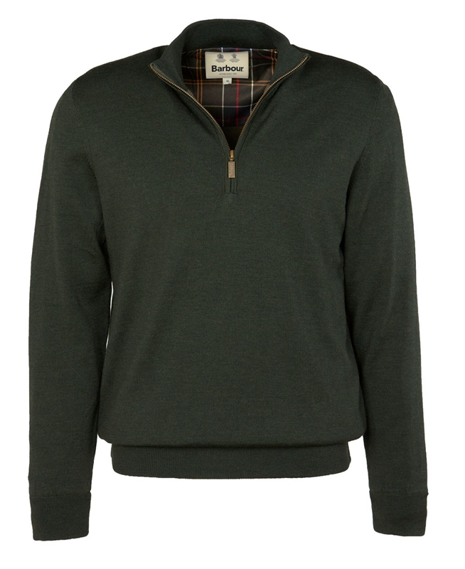 Barbour Gamlan Half Zip Truien Heren Groen | 853279-ODB