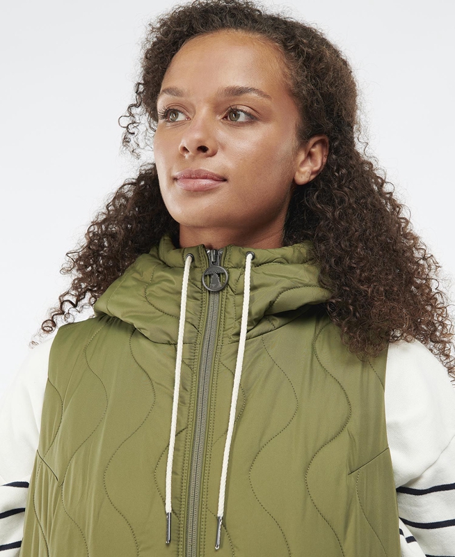 Barbour Guilden Gilet Dames Groen | 562940-GHR