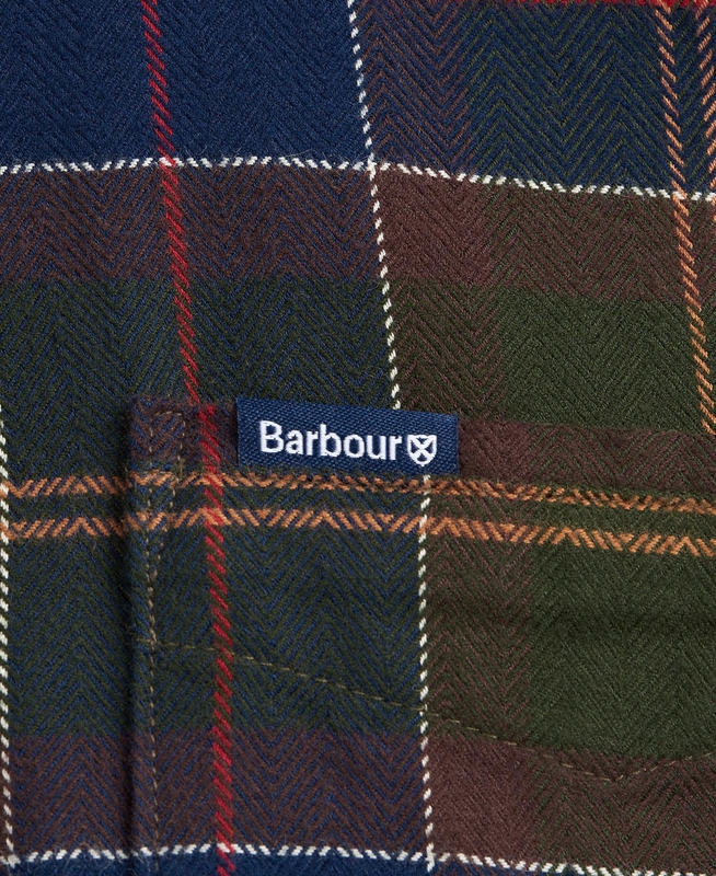 Barbour Hemd Kyeloch Tailored Overhemd Heren Olijfgroen | 072186-ZSB