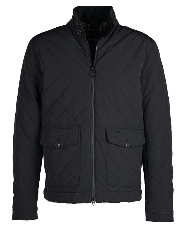 Barbour Hitchen Gewatteerde Jas Heren Zwart | 136874-QNZ