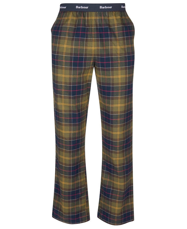 Barbour Hose Glenn Tartan Broek Heren Olijfgroen | 923865-QWO