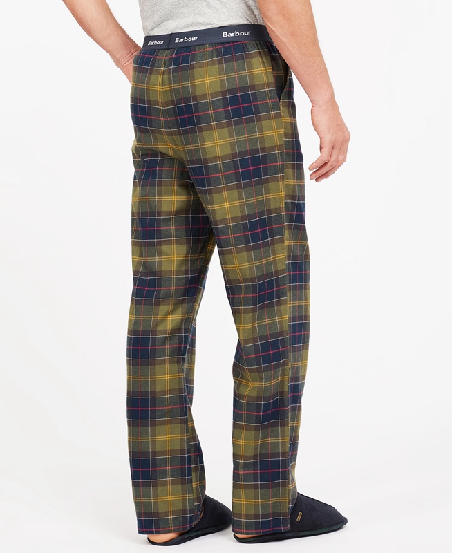 Barbour Hose Glenn Tartan Broek Heren Olijfgroen | 923865-QWO